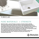 Nantucket 33 Inch Double Bowl Coffee Brown Farmhouse Fireclay Kitchen Sink T-FCFS33CB-DBL