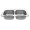 Nantucket 33 Inch Double Bowl Equal Self Rimming Stainless Steel Drop In Kitchen Sink NS3322-DE-9