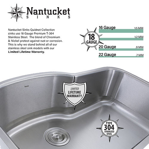 Nantucket 33 Inch Double Bowl Equal Self Rimming Stainless Steel Drop In Kitchen Sink NS3322-DE-9