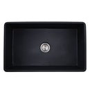 Nantucket 33 Inch Farmhouse Fireclay Sink with Matte Black Finish FCFS3320S-MatteBlack