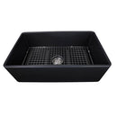 Nantucket 33 Inch Farmhouse Fireclay Sink with Matte Black Finish FCFS3320S-MatteBlack