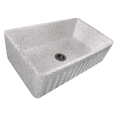 Nantucket 33 Inch Farmhouse Fireclay Sink with Pietra Sarda Finish FCFS3320S-PietraSarda