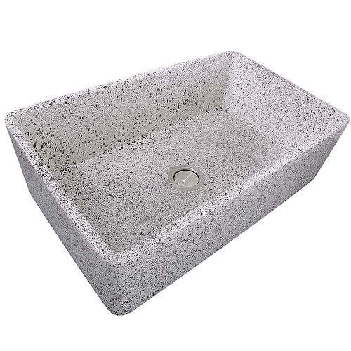 Nantucket 33 Inch Farmhouse Fireclay Sink with Pietra Sarda Finish FCFS3320S-PietraSarda