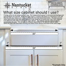 Nantucket 33 Inch White Fireclay Farmhouse Kitchen Sink T-FCFS33