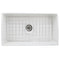 Nantucket 33 Inch White Fireclay Farmhouse Kitchen Sink T-FCFS33