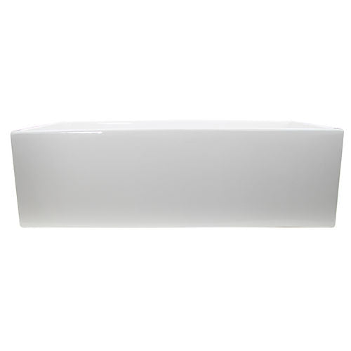 Nantucket 33 Inch White Fireclay Farmhouse Kitchen Sink T-FCFS33