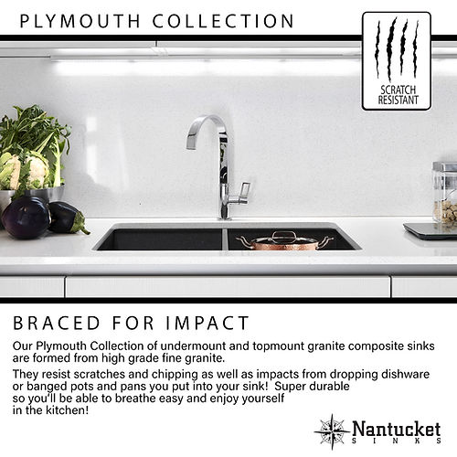 Nantucket Large Double Bowl Undermount Granite Composite Titanium PR3418-TI