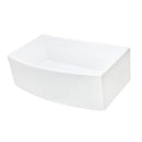 Nantucket Sinks' 30 Inch White Farmhouse Fireclay Sink with Curved Apron Front FCFS3020CA-W