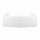 Nantucket Sinks' 30 Inch White Farmhouse Fireclay Sink with Curved Apron Front FCFS3020CA-W