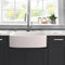 Nantucket Sinks' 30 Inch White Farmhouse Fireclay Sink with Curved Apron Front FCFS3020CA-W