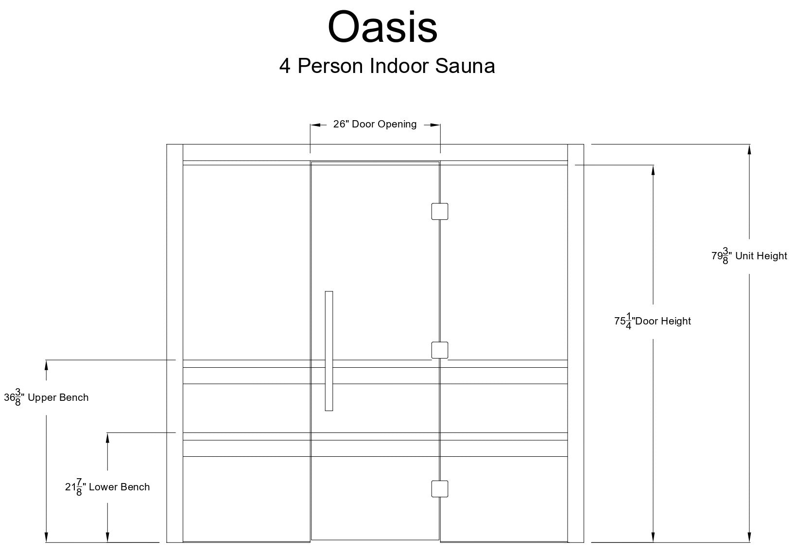 Almost Heaven Oasis 4 Person Indoor Sauna