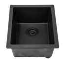 Nantucket Rockport 15" Rectangle Granite Composite Bar/Kitchen Sink with Accessories, Black, PR1815-BL