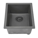 Nantucket Rockport 15" Rectangle Granite Composite Bar/Kitchen Sink with Accessories, Titanium Grey, PR1815-TI