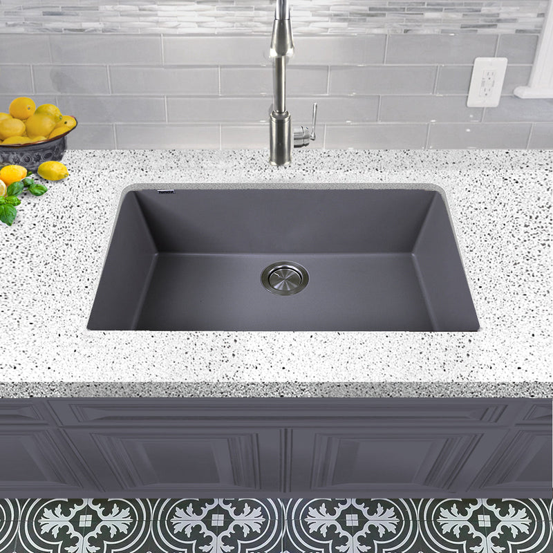 Nantucket Plymouth 30" Granite Composite Kitchen Sink, Titanium, PR3018-TI