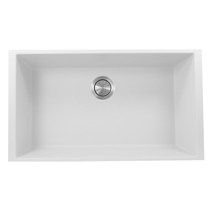 Nantucket Plymouth 33" Granite Composite Kitchen Sink, White, PR3320-W-UM