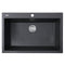 Nantucket Plymouth 33" Granite Composite Kitchen Sink, Black, PR3322-DM-BL