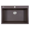 Nantucket Plymouth 33" Granite Composite Kitchen Sink, Brown, PR3322-DM-BR