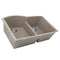 Nantucket Plymouth 33" Granite Composite Kitchen Sink, 60/40 Double Bowl, Truffle, PR6040-TR-UM