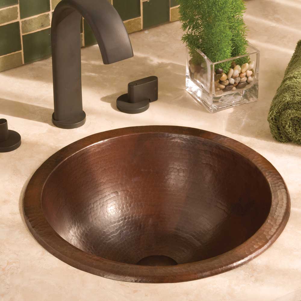 Native Trails Paloma Round Hand Hammered Bathroom Sink