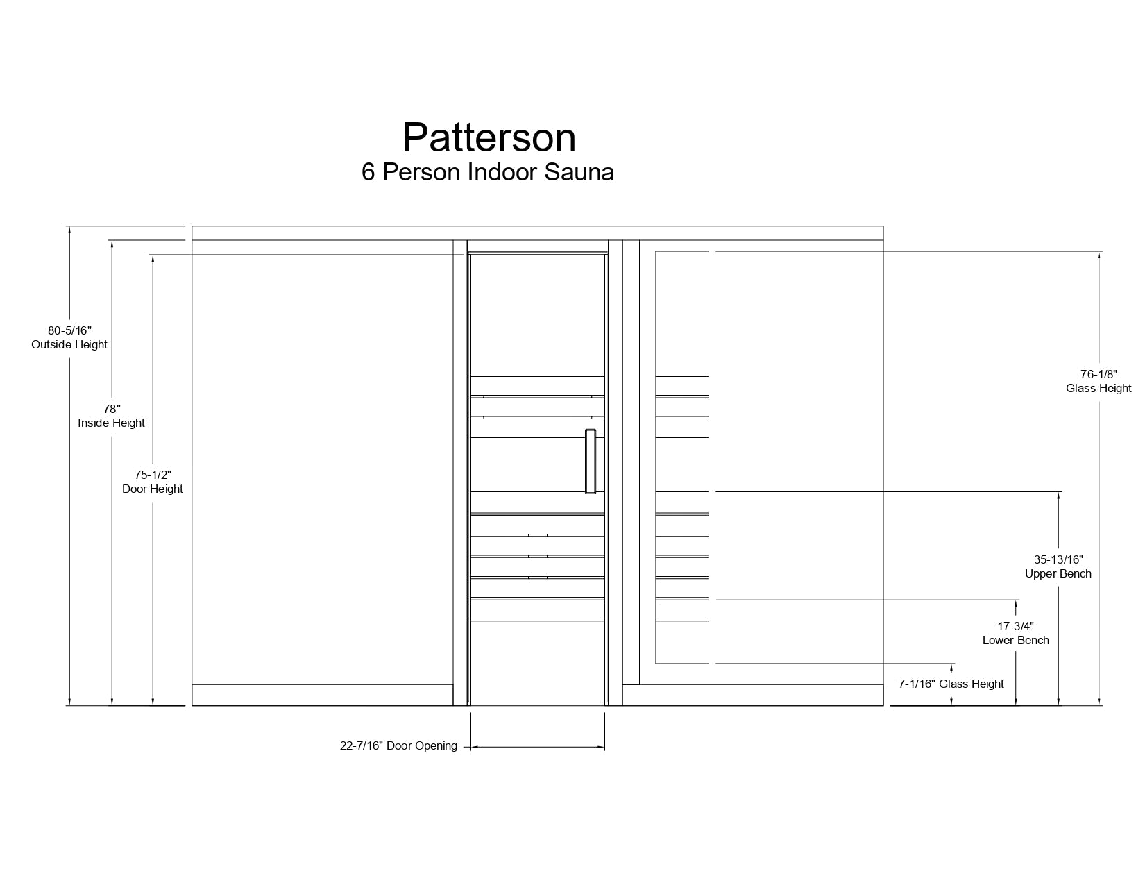 Almost Heaven Patterson 6 Person Indoor Sauna