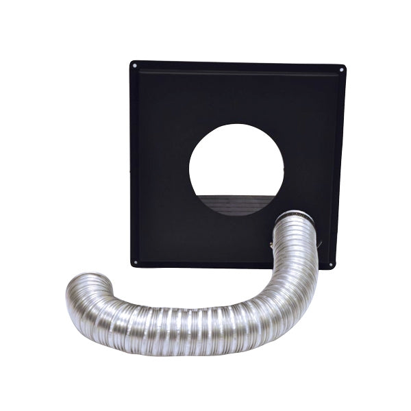 Drolet 4" Vortex Pellet Black Wall Pass-Thru With Fresh Air Intake VOP0263