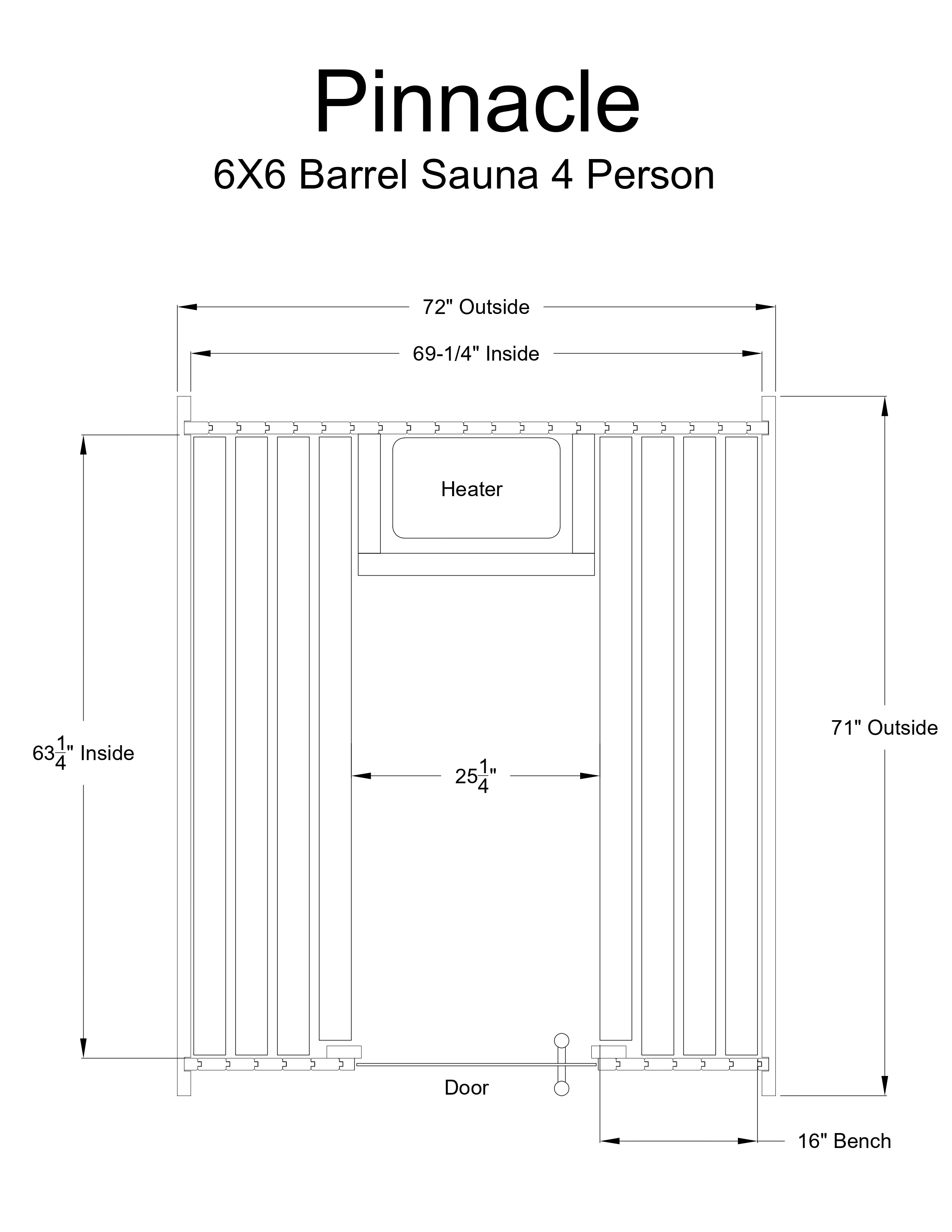 Almost Heaven Pinnacle 4 Person Barrel Sauna