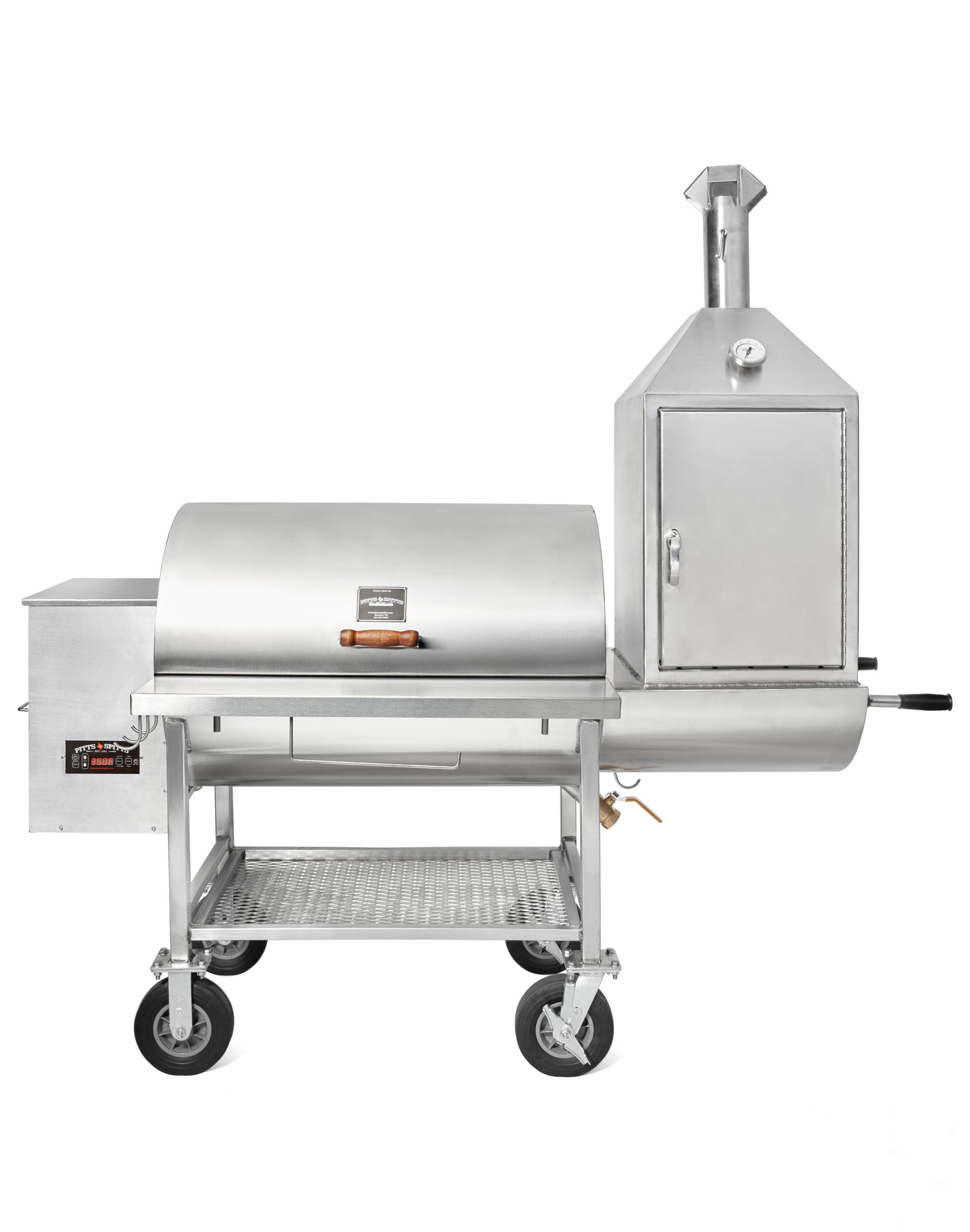 Pitts and Spitts Stainless Steel Maverick 1250 w/ Upright Smokebox