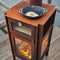 RB73 Quercus Wood Burning Outdoor Fireplace with Oven, 3-Sided Glass