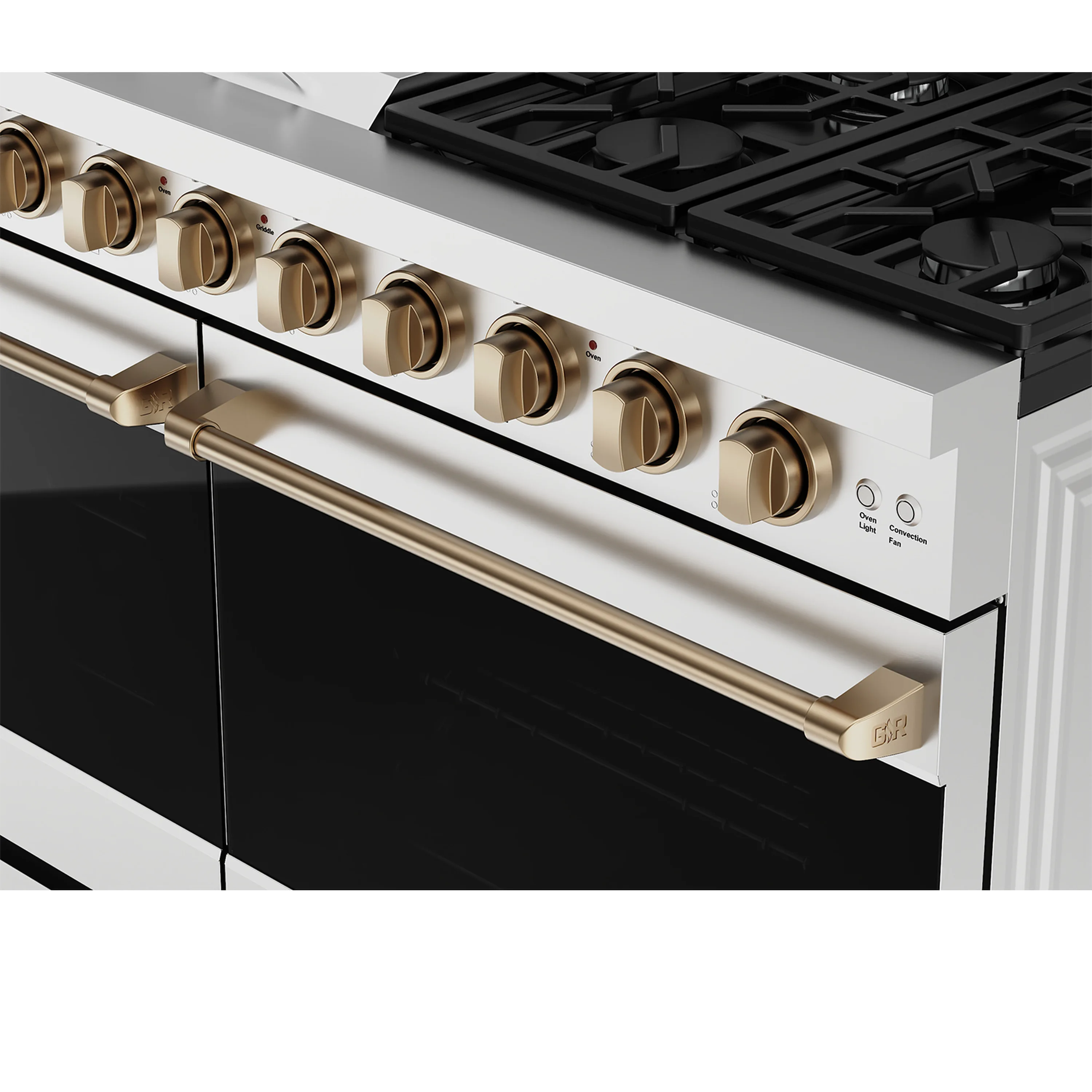 Thor Kitchen 48-Inch Professional Gas Range with Double Oven in Stainless Steel with Bronze Trim (RSG48E-BRZ)