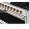 Thor Kitchen 48-Inch Professional Gas Range with Double Oven in Stainless Steel with Bronze Trim RSG48E-BRZLP