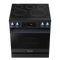 Thor Kitchen 36-Inch Professional Gas Range with Tilt Panel Touch Control in Black with Bronze Trim RSG36B-BRZLP