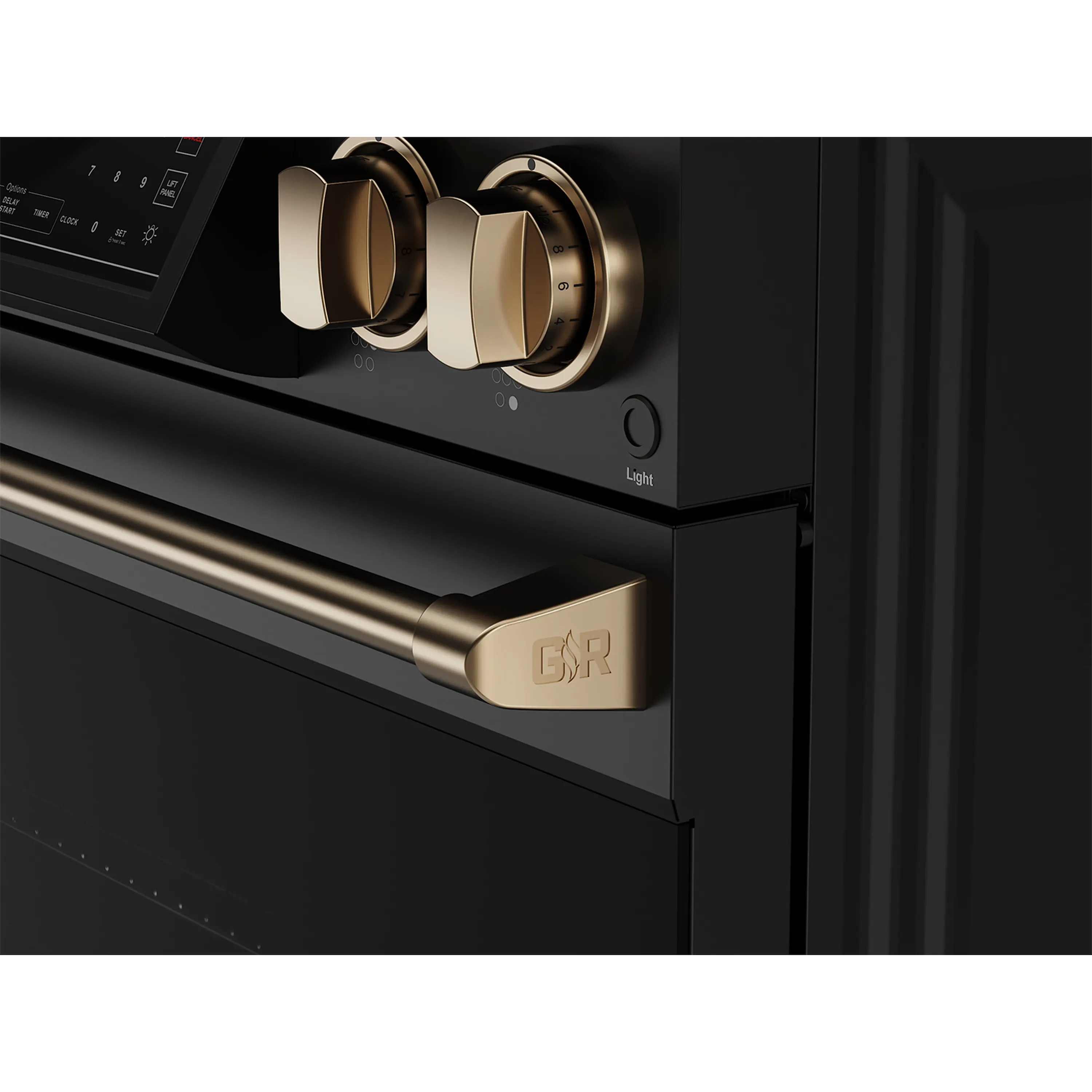 Thor Kitchen 30-Inch Professional Electric Range with Tilt Panel Touch Control in Black with Bronze Trim (RSE30B-BRZ)