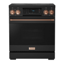 Thor Kitchen Gordon Ramsay Series 30-Inch Professional Electric Range with Tilt Panel Touch Control in Black with Rose Gold Trim (RSE30B-RSG)