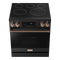 Thor Kitchen 30-Inch Professional Electric Range with Tilt Panel Touch Control in Black with Rose Gold Trim (RSE30B-RSG)