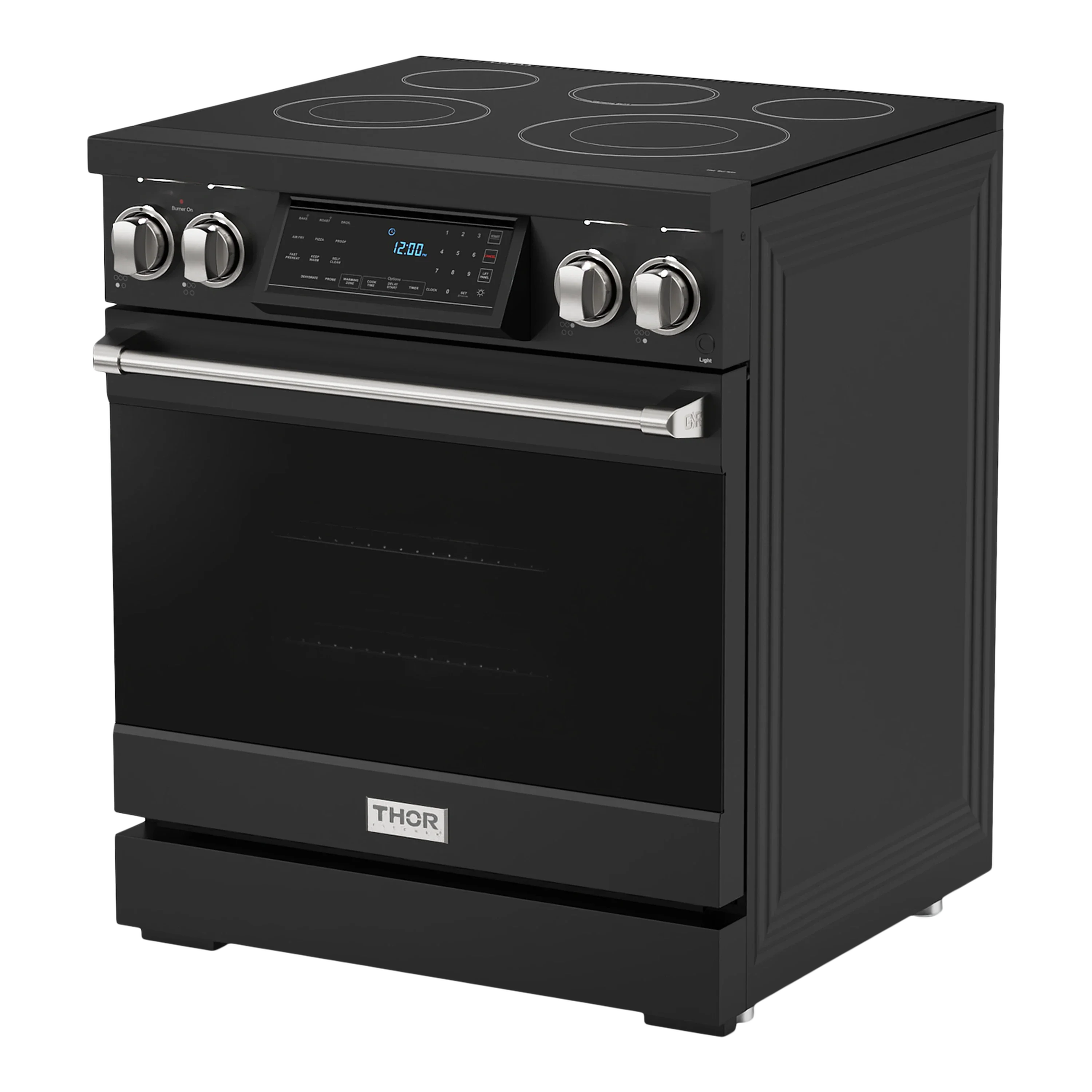 Thor Kitchen 30-Inch Professional Electric Range with Tilt Panel Touch Control in Black with Stainless Steel Trim (RSE30B-SS)