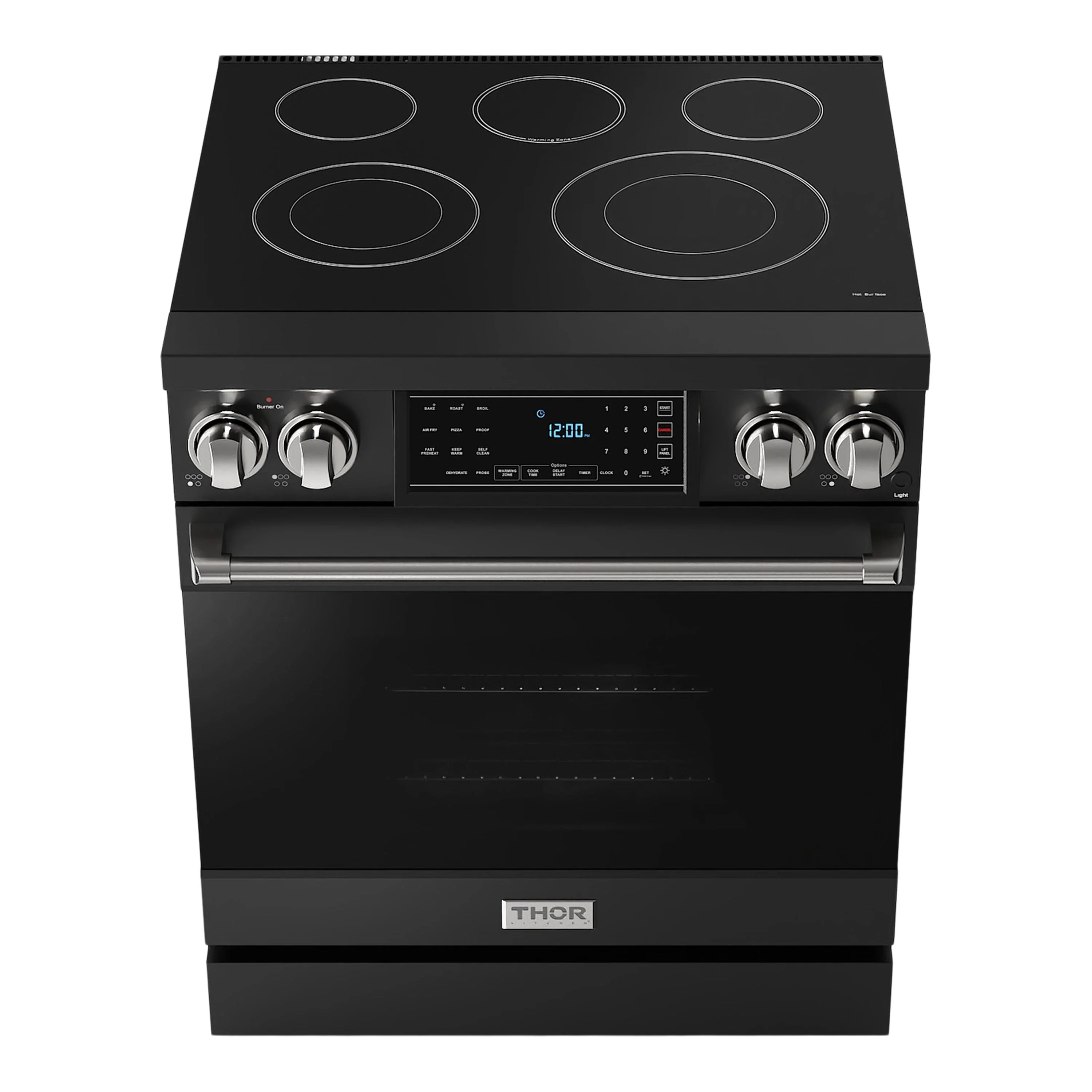 Thor Kitchen 30-Inch Professional Electric Range with Tilt Panel Touch Control in Black with Stainless Steel Trim (RSE30B-SS)