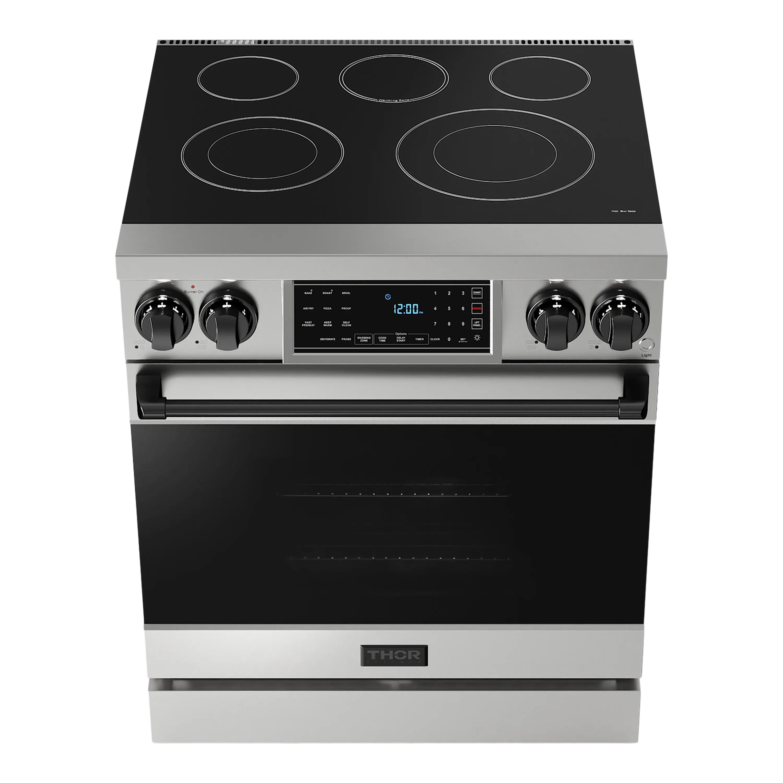 Thor Kitchen 30-Inch Professional Electric Range with Tilt Panel Touch Control in Stainless Steel with Black Trim (RSE30-BLK)