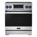 Thor Kitchen Gordon Ramsay Series 30-Inch Professional Electric Range with Tilt Panel Touch Control in Stainless Steel with Navy Blue Trim (RSE30-BLU)