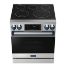 Thor Kitchen 30-Inch Professional Electric Range with Tilt Panel Touch Control in Stainless Steel with Navy Blue Trim (RSE30-BLU)