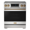 Thor Kitchen Gordon Ramsay Series 30-Inch Professional Electric Range with Tilt Panel Touch Control in Stainless Steel with Bronze Trim (RSE30-BRZ)