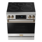 Thor Kitchen 30-Inch Professional Electric Range with Tilt Panel Touch Control in Stainless Steel with Bronze Trim (RSE30-BRZ)