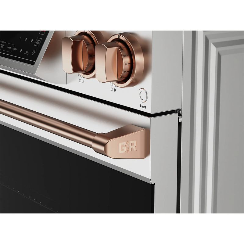 Thor Kitchen 30-Inch Professional Electric Range with Tilt Panel Touch Control in Stainless Steel with Rose Gold Trim (RSE30-RSG)