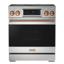 Thor Kitchen Gordon Ramsay Series 30-Inch Professional Electric Range with Tilt Panel Touch Control in Stainless Steel with Rose Gold Trim (RSE30-RSG)