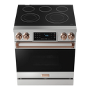 Thor Kitchen 30-Inch Professional Electric Range with Tilt Panel Touch Control in Stainless Steel with Rose Gold Trim (RSE30-RSG)