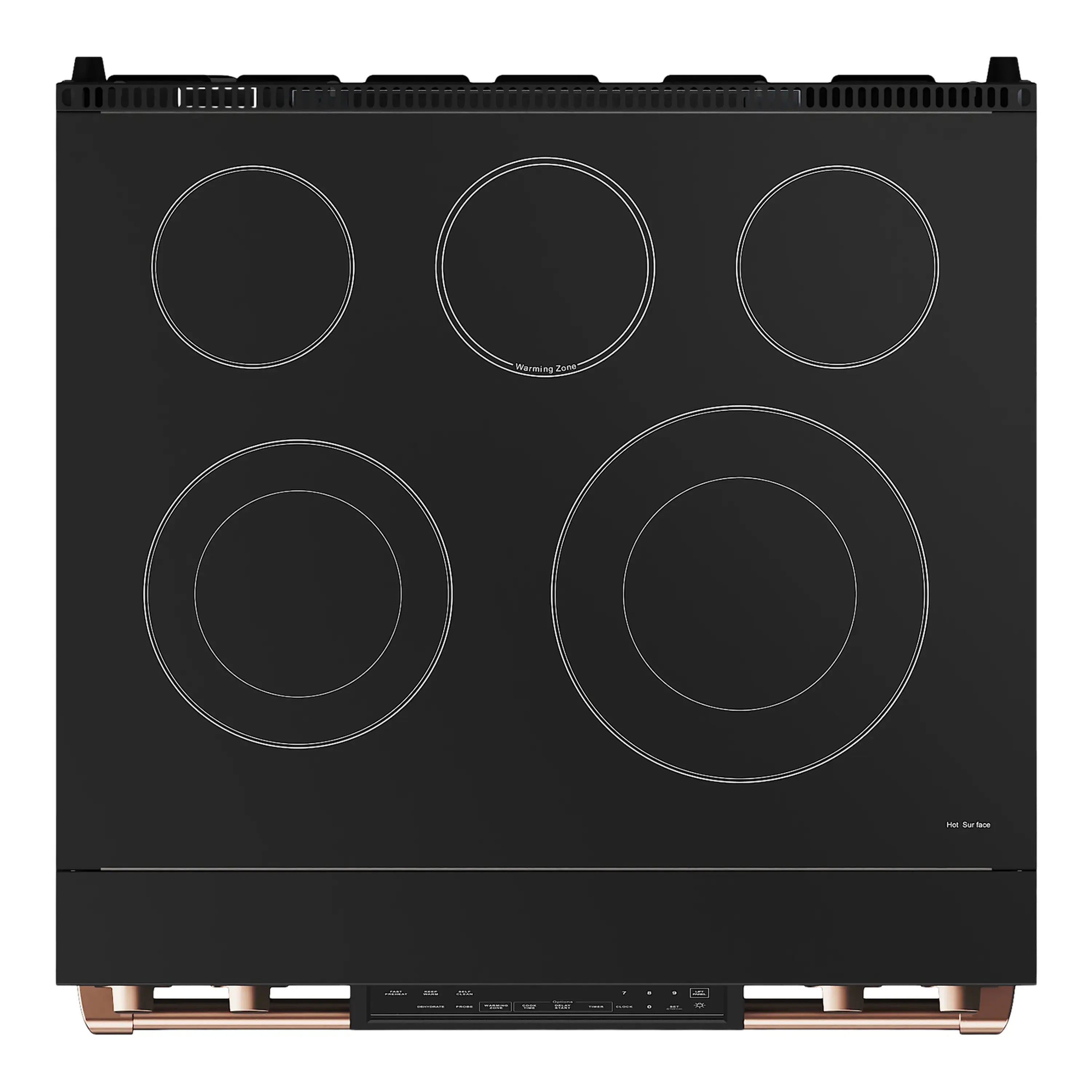 Thor Kitchen 30-Inch Professional Electric Range with Tilt Panel Touch Control in Black with Rose Gold Trim (RSE30B-RSG)