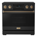 Thor Kitchen Gordon Ramsay Series 36-Inch Professional Electric Range with Tilt Panel Touch Control in Black with Bronze Trim (RSE36B-BRZ)