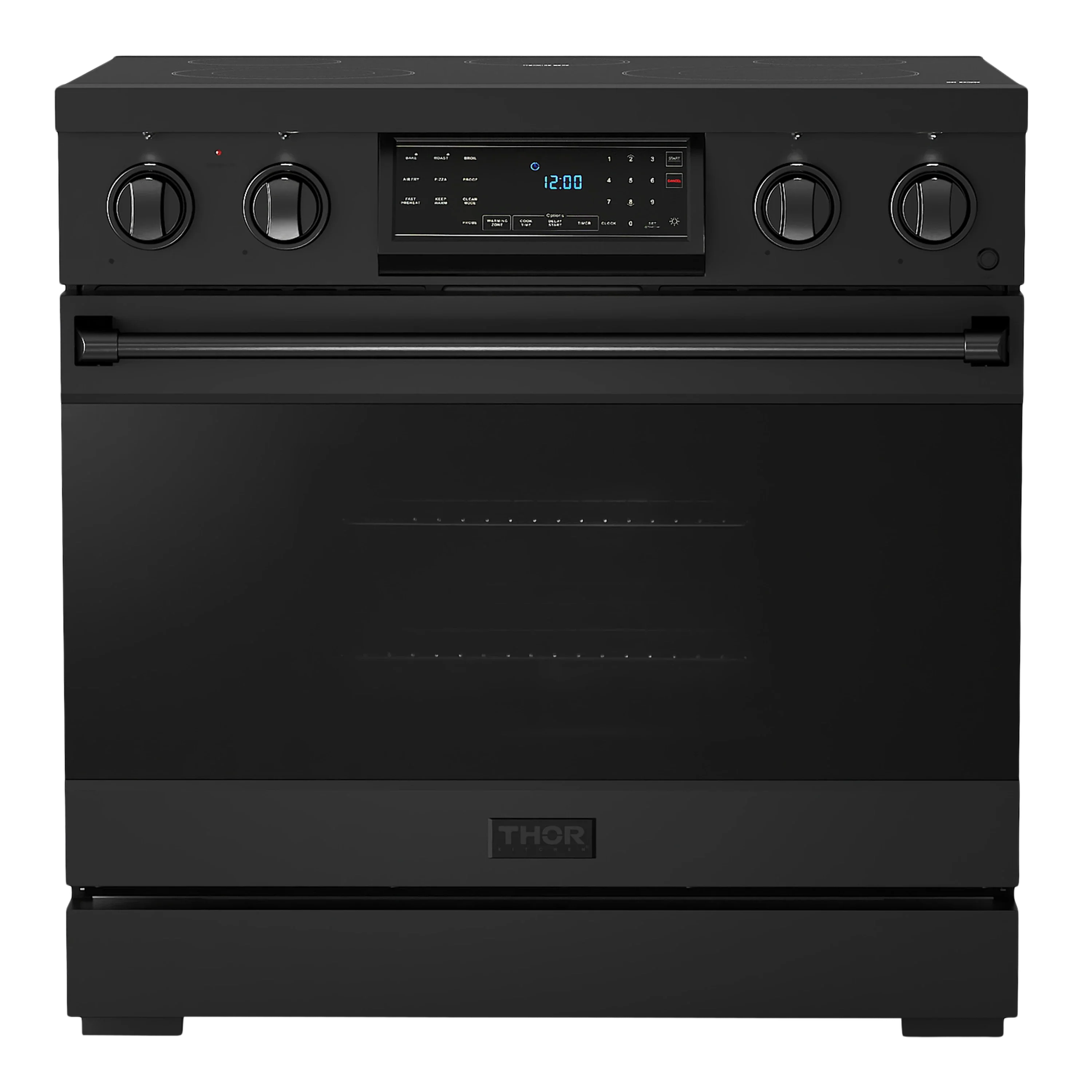 Thor Kitchen Gordon Ramsay Series 36-Inch Professional Electric Range with Tilt Panel Touch Control in Black (RSE36B)