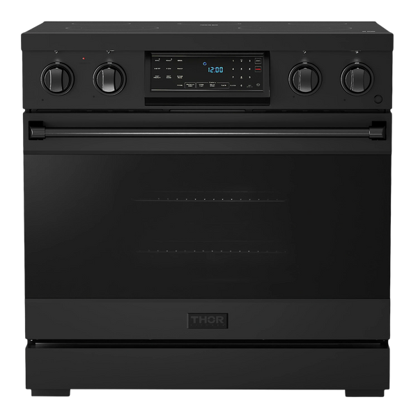 Thor Kitchen Gordon Ramsay Series 36-Inch Professional Electric Range with Tilt Panel Touch Control in Black (RSE36B)