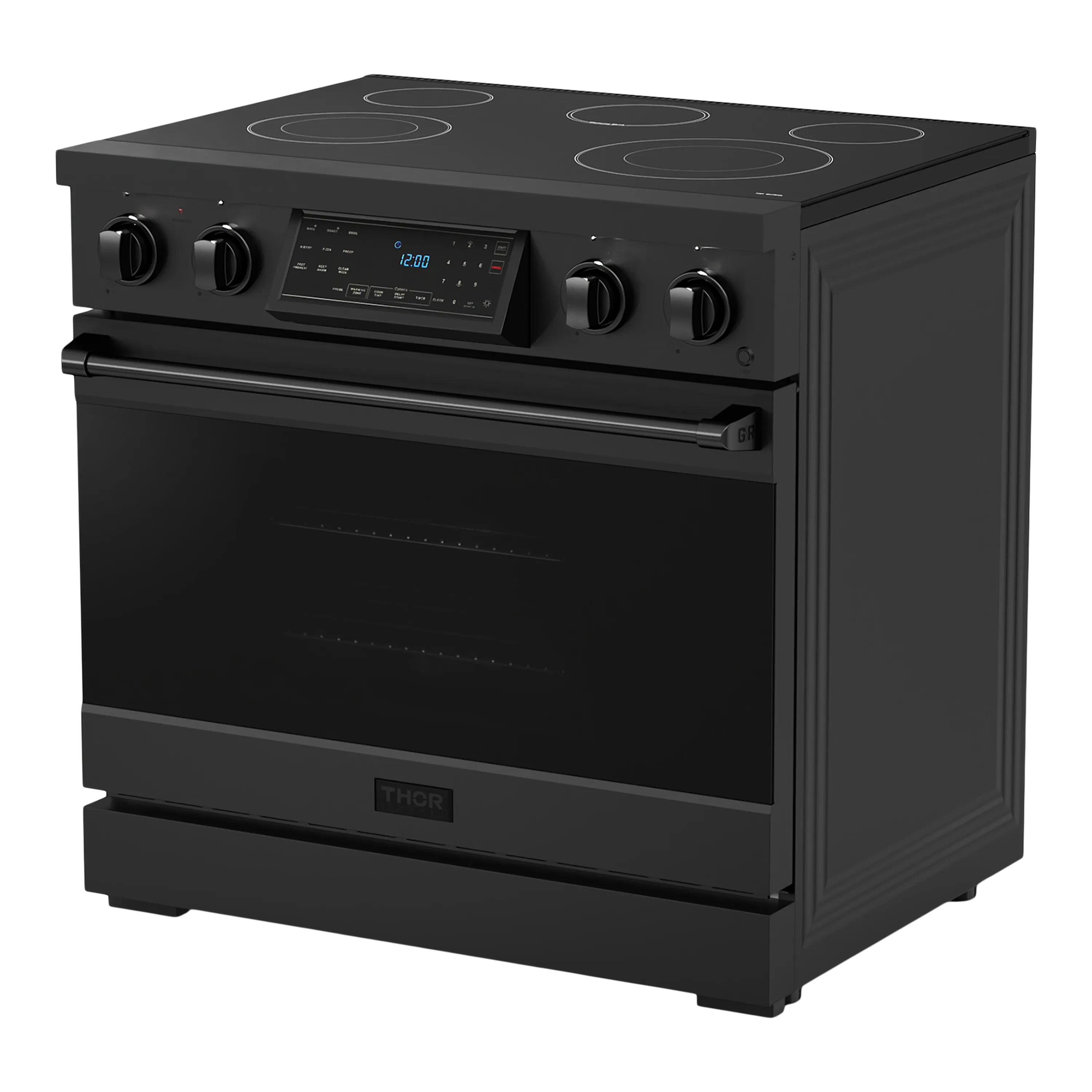 Thor Kitchen 36-Inch Professional Electric Range with Tilt Panel Touch Control in Black (RSE36B)