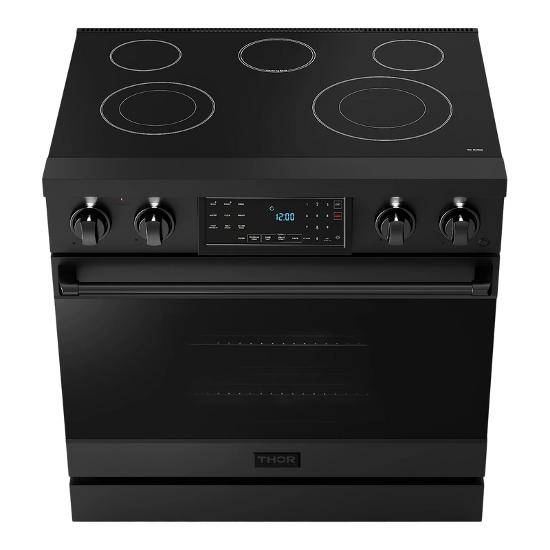 Thor Kitchen 36-Inch Professional Electric Range with Tilt Panel Touch Control in Black (RSE36B)